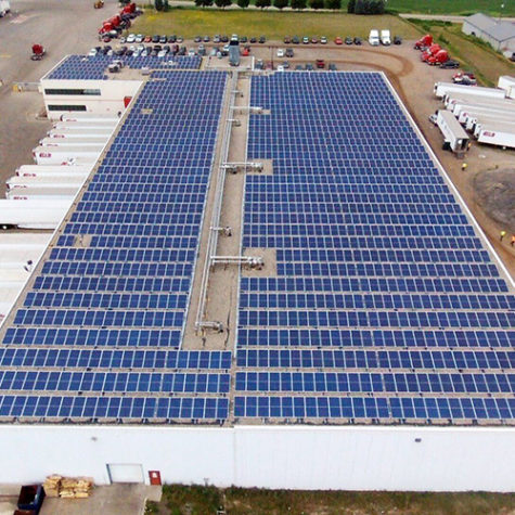 TGR Flat Roof Mounting System</br>600 kWp</br>1714 Modules at a 13° tilt