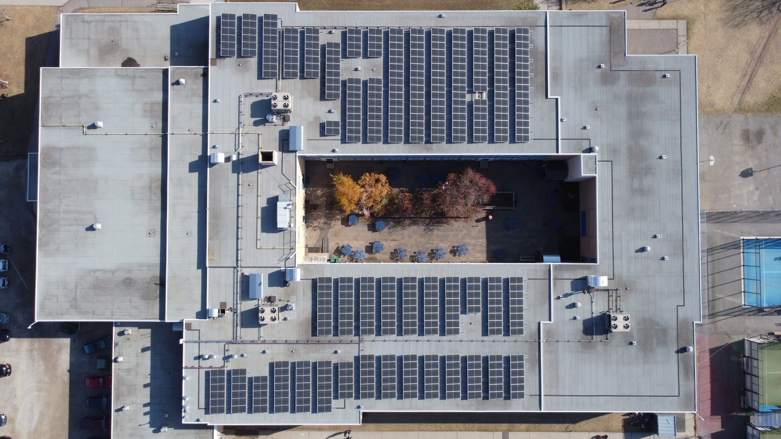 Flat roof solar racking system