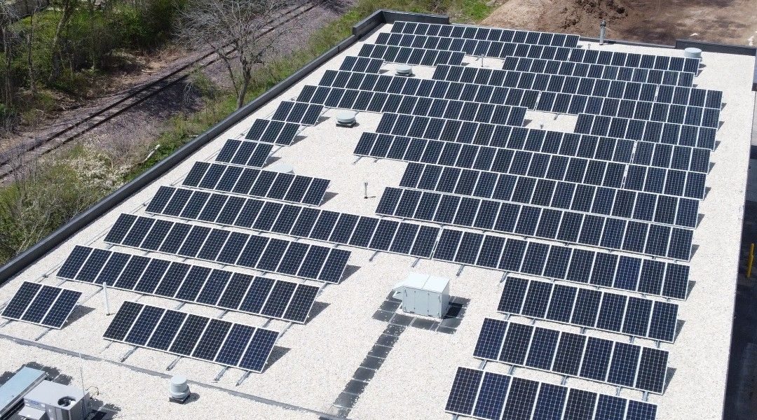 Flat roof solar racking system