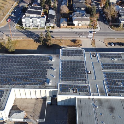 TGR Flat Roof Mounting System <br> 300 kWp TGR Racking System <br> 750 Modules at a 10° tilt