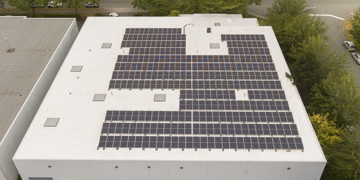 Flat roof solar racking system