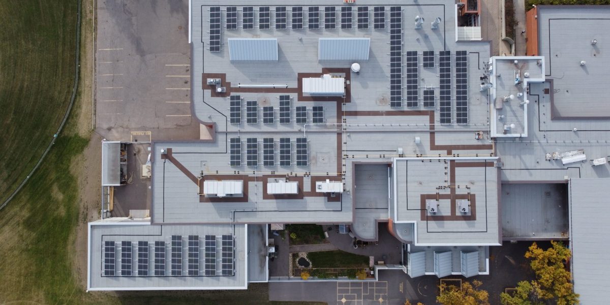 Flat roof solar racking system