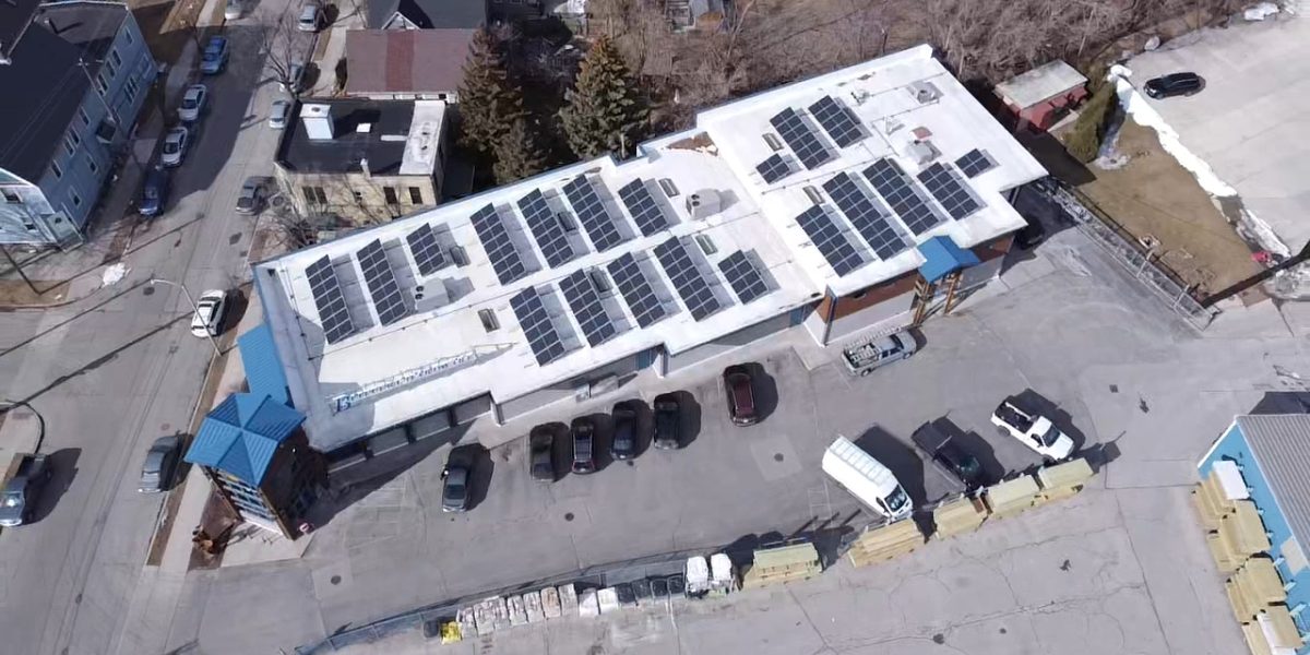 Flat roof solar racking system