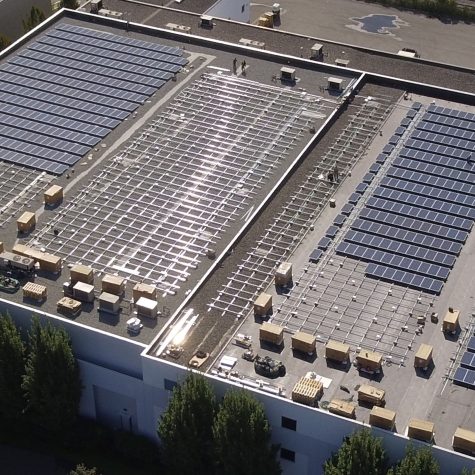 TGR Flat Roof Mounting System <br> 515 kWp <br> 1516 Modules at a 5° tilt