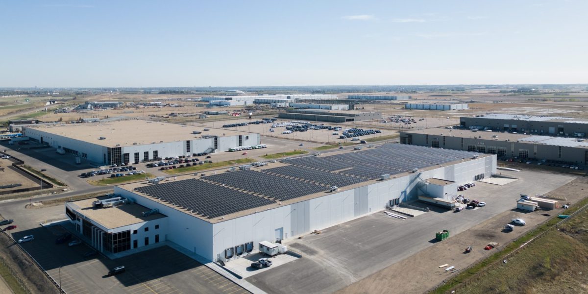 TGR Flat Roof Mounting System1480 kWp3288 Modules at a 20-degree tilt angle
